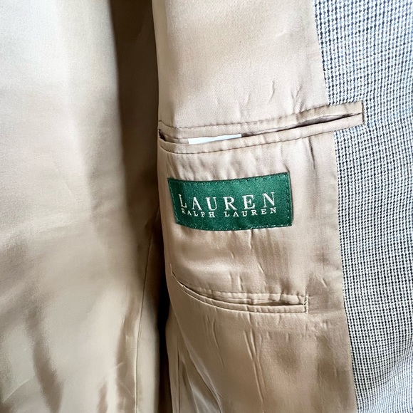 Lauren Ralph Lauren Men’s Wool Blend Check Sport Coat Tan/Brown Size 42L - Picture 4 of 7